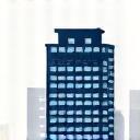 Stylized icon representing a multi-story commercial office building